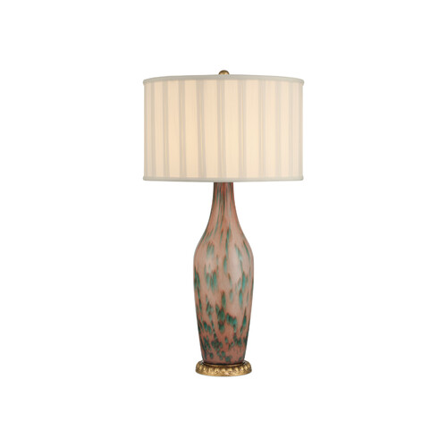 Brielle Table Lamp in Pale Pink & Gold Leaf by Currey & Company