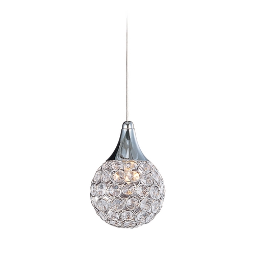 Brilliant Crystal Mini Pendant in Polished Chrome by ET2 Lighting