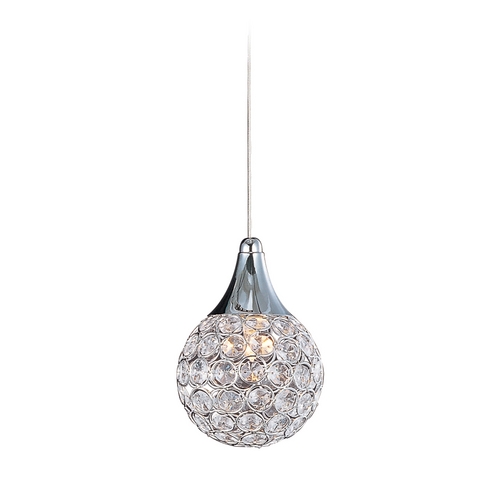 ET2 Lighting Brilliant Crystal Mini Pendant in Polished Chrome by ET2 Lighting E24023-20PC