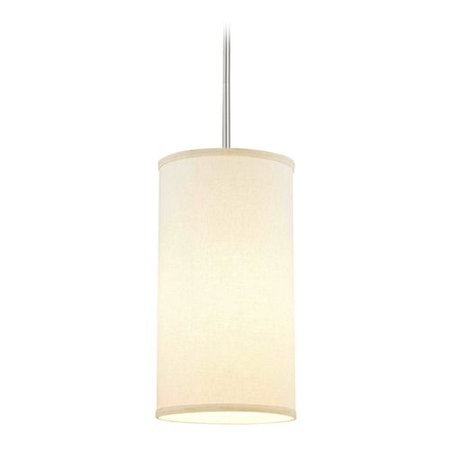 Milo Slim Satin Nickel Mini-Pendant Light with Cylindrical Shade