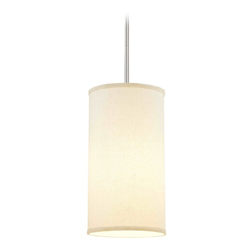 Design Classics Lighting Milo Slim Satin Nickel Mini-Pendant Light with Cylindrical Shade DCL 6542-09 SH9676