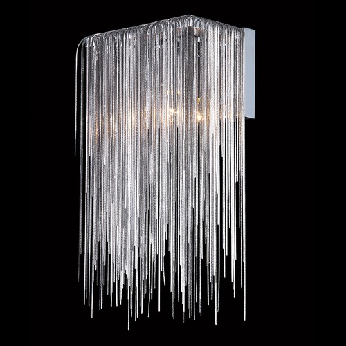 Fountain 14-Inch High Wall Sconce in Chrome by Avenue Lighting