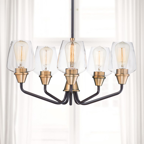Goblet Bronze & Antique Brass Chandelier by Maxim Lighting