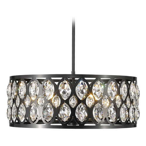 Dealey Matte Black Pendant by Z-Lite