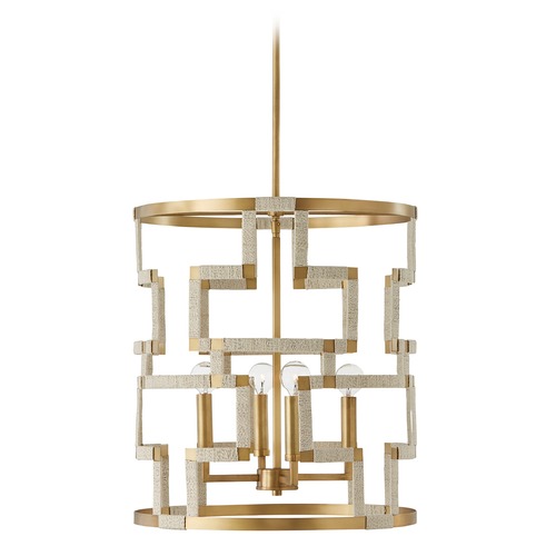 Reeves Brushed Nickel 5-Light Chandelier with Clear Seeded Glass by HomePlace by Capital Lighting