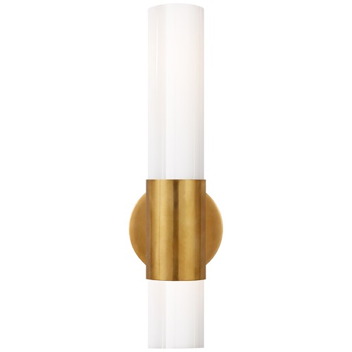 Visual Comfort Signature Collection Aerin Penz Medium Cylinder Sconce in Antique Brass by Visual Comfort Signature ARN2611HABWG