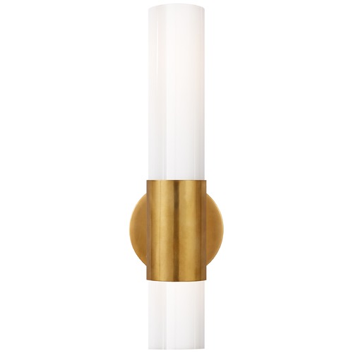 Aerin Penz Medium Cylinder Sconce in Antique Brass by Visual Comfort Signature