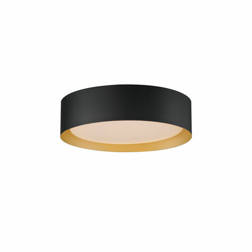 Echo 16-Inch 5CCT LED Flush Mount in Black & Gold by ET2 Lighting