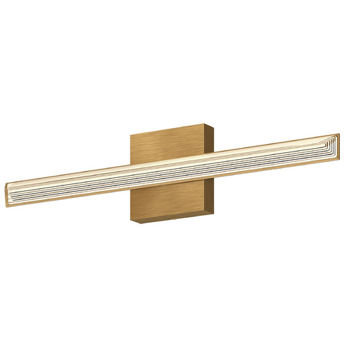 Saphir Brushed Gold LED Vertical Bathroom Light by Kuzco Lighting