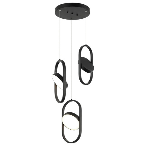 Matteo Lighting Matteo Lighting Kennedy Black LED Multi-Light Pendant C32303BK