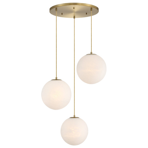 Pixie 28-Inch 3-Light Chandelier in Brushed Gold by Designers Fountain