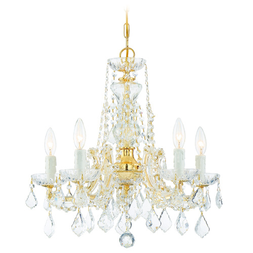 Crystorama Lighting Maria Theresa Gold Crystal Chandelier