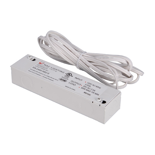 WAC Lighting White Under Cabinet Transformer EN-2460-RB2-S