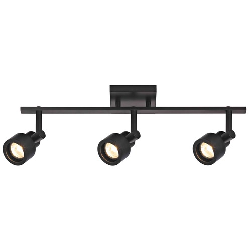 Track Light with 3 Stepped Cylinder Spot Lights - Bronze - GU10 Base