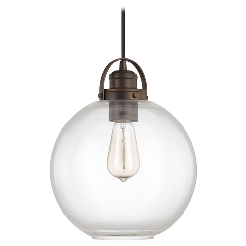 Dean 10.25-Inch Pendant in Burnished Bronze by Capital Lighting