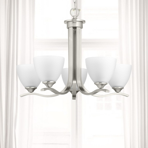 Laird Brushed Nickel 5-Light Chandelier by Progress Lighting