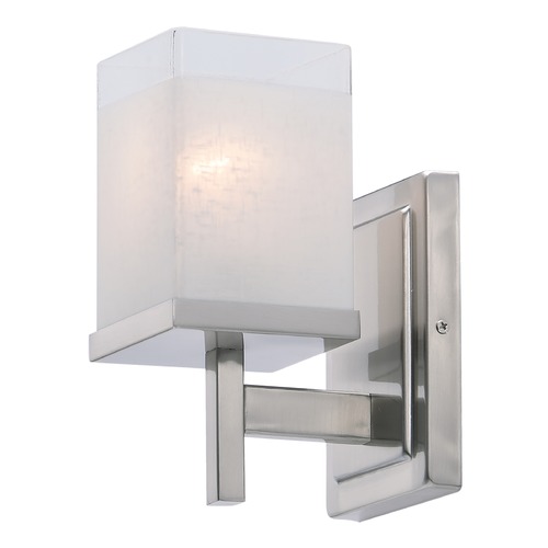 Maxim Lighting Tetra Satin Nickel Sconce by Maxim Lighting 2151LNSN