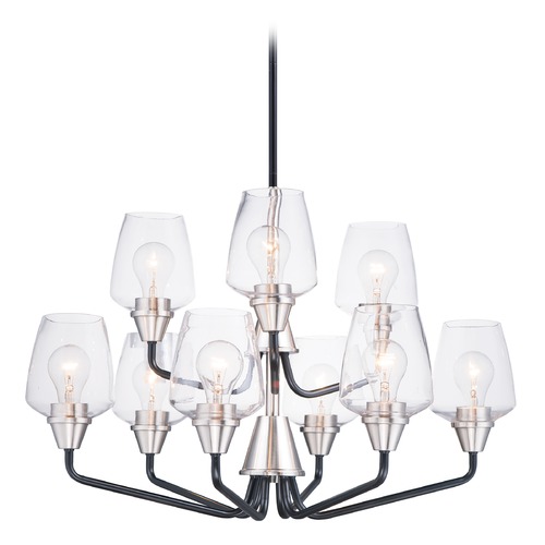 Goblet Black & Satin Nickel Chandelier by Maxim Lighting