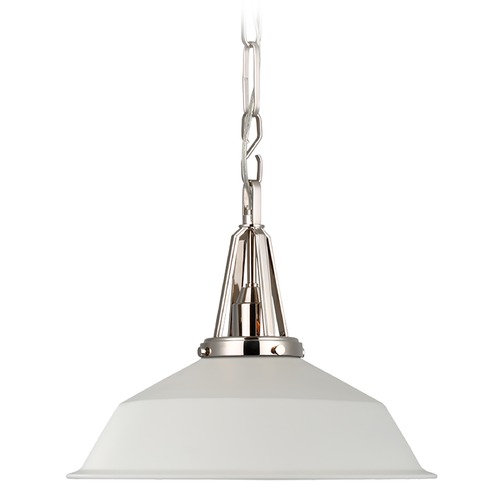 Chapman & Myers Layton 14-Inch Pendant in Nickel by Visual Comfort Signature
