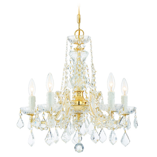 Crystorama Lighting Maria Theresa Gold Crystal Chandelier