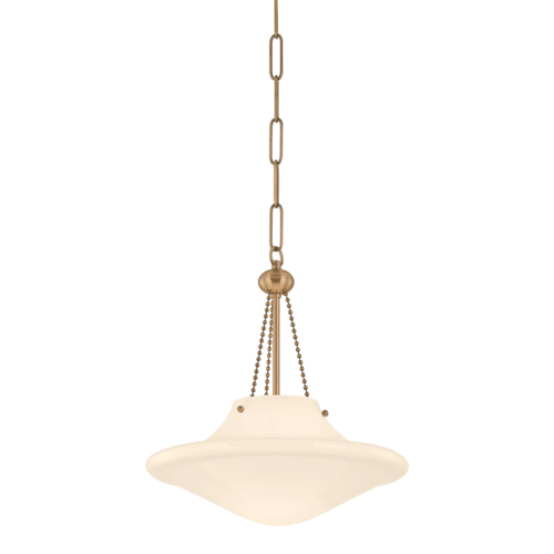 Troy Lighting Era Patina Brass LED Pendant Light with Oblong Shade