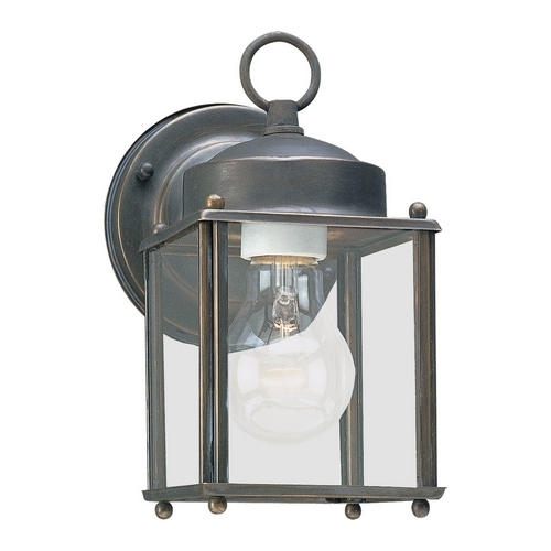 New Castle 8.25-Inch Outdoor Wall Light in Antique Bronze by Generation Lighting