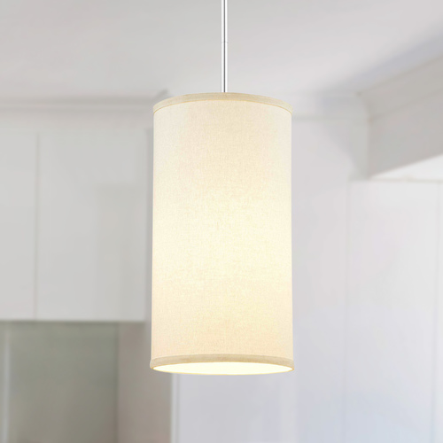 Milo Slim Chrome Mini-Pendant Light with Cylindrical Shade