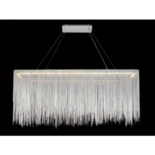 Fountain 48-Inch Linear Chandelier in Chrome by Avenue Lighting