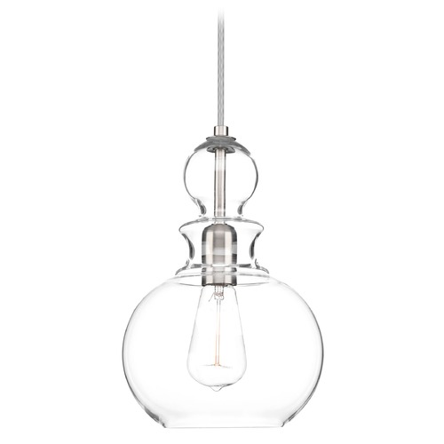 Staunton Farmhouse Mini Pendant in Brushed Nickel by Progress Lighting