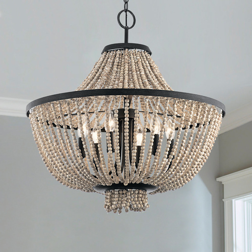 Brisbane 24-Inch Chandelier in Distressed Black by Kichler Lighting