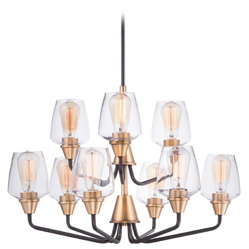 Goblet Bronze & Antique Brass Chandelier by Maxim Lighting