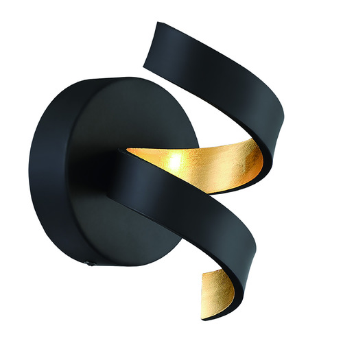 Arnsberg Spiral Black and Gold LED Sconce
