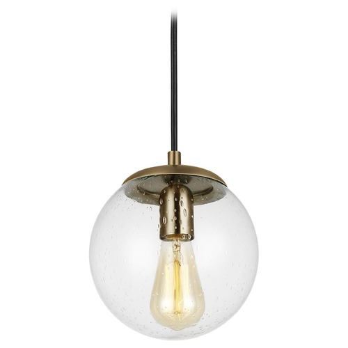 Leo 8-Inch Pendant in Satin Brass Visual Comfort Studio