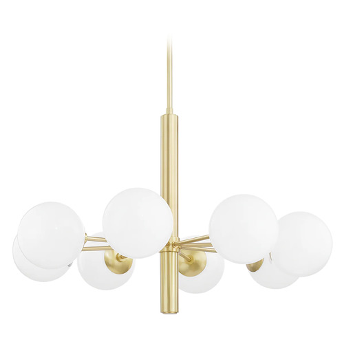 Mitzi by Hudson Valley Mitzi Hudson Aged Brass 8-Light Chandelier H105808-AGB
