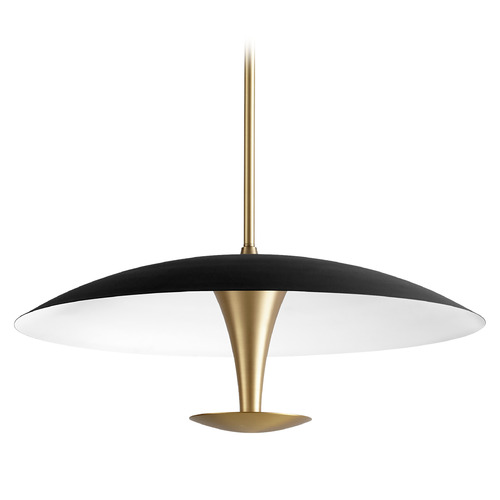 Oxygen Spacely 26-Inch LED Pendant in Black & Aged Brass by Oxygen Lighting 3-647-1540
