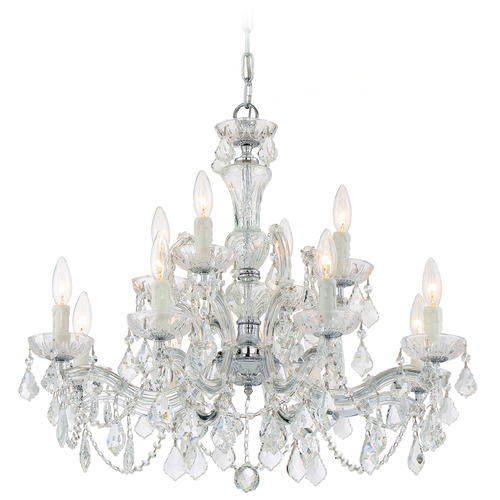 Crystorama Lighting Maria Theresa Polished Chrome Crystal Chandelier