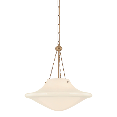 Troy Lighting Era Patina Brass LED Pendant Light with Oblong Shade