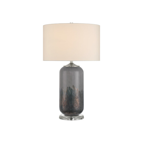 Lewes Table Lamp in Gray & Polished Nickel by Currey & Company