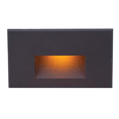 WAC Lighting Black LED Recessed Step Light with Amber LED by WAC Lighting WL-LED100-AM-BK