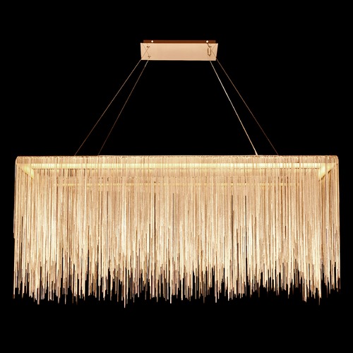 Fountain 48-Inch Linear Chandelier in Gold by Avenue Lighting