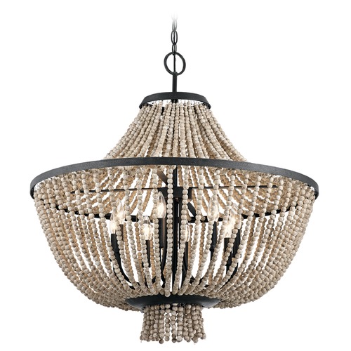 Brisbane 30-Inch Chandelier in Distressed Black by Kichler Lighting