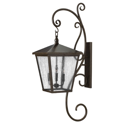 Hinkley Bronze LED Seeded Glass Outdoor Wall Light by Hinkley 1439RB-LL
