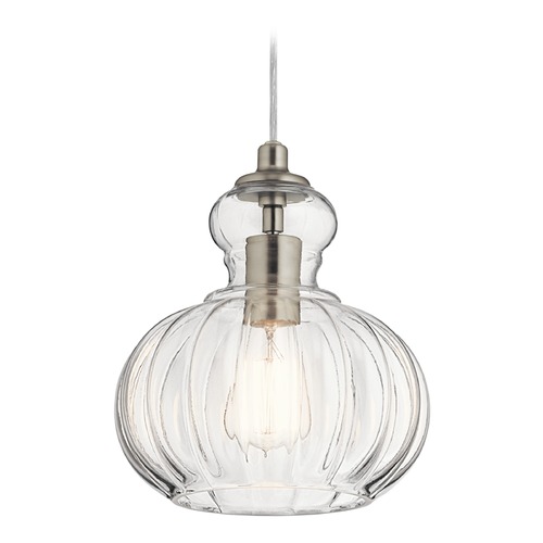 Transitional Pendant Brushed Nickel Riviera by Kichler Lighting