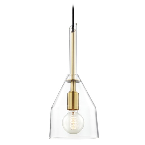 Mitzi by Hudson Valley Sloan Aged Brass Pendant by Mitzi by Hudson Valley H252701S-AGB