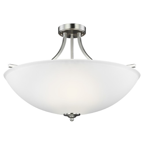 Generation Lighting Geary Brushed Nickel Semi-Flush Mount by Generation Lighting 7716504-962