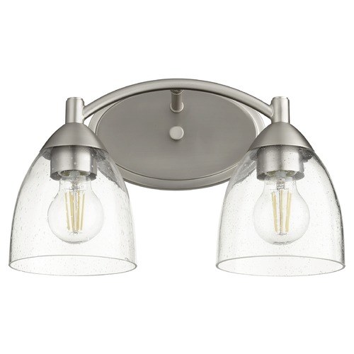 Barkley Satin Nickel Bathroom Light by Quorum Lighting
