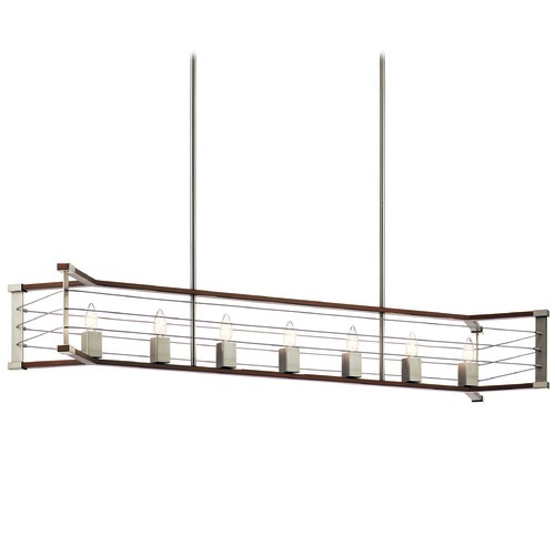 Kichler Lighting Lente 54-Inch Brushed Nickel Linear Chandelier by Kichler Lighting 44252NI