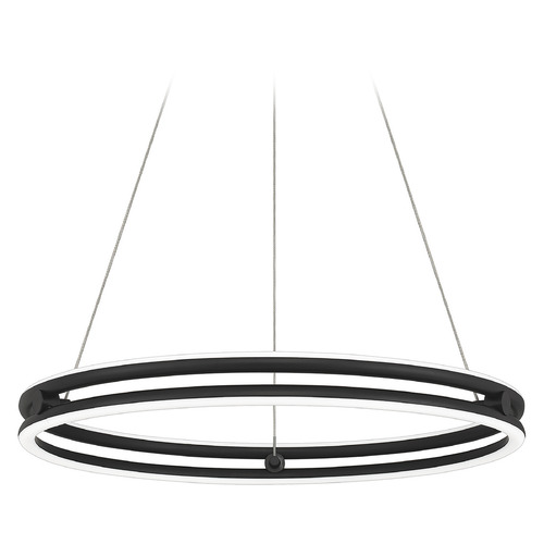 Graves 24-Inch LED Ring Pendant in Matte Black by Quoizel Lighting