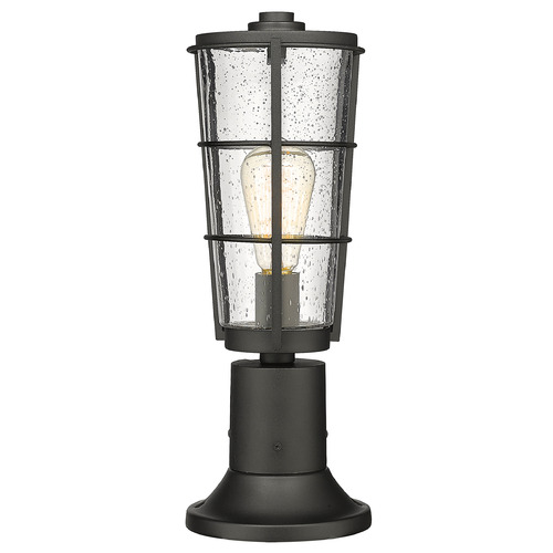 Helix Black Post Light by Z-Lite