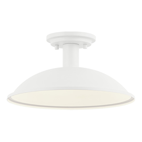 Farmley Matte White Semi-Flush Mount by Matteo Lighting